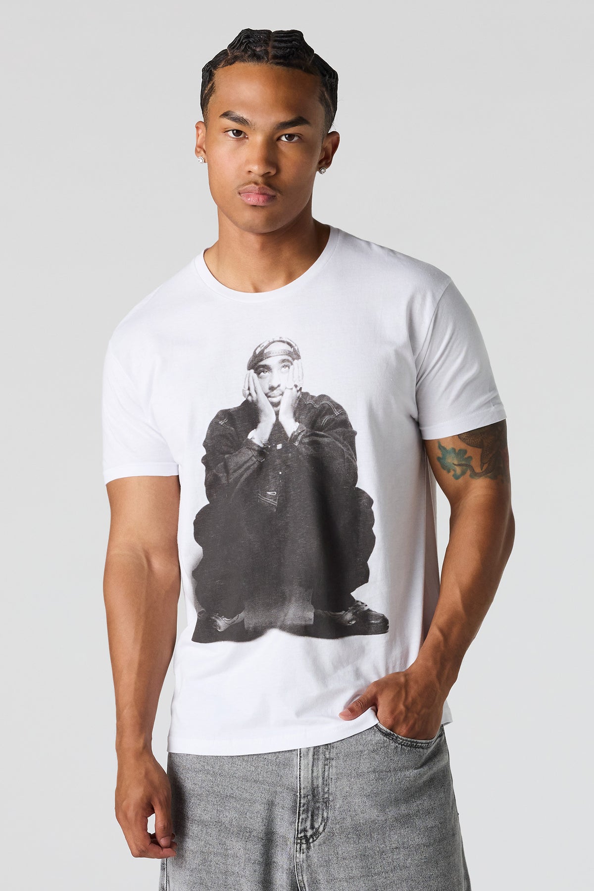 T-shirt à imprimé Tupac
