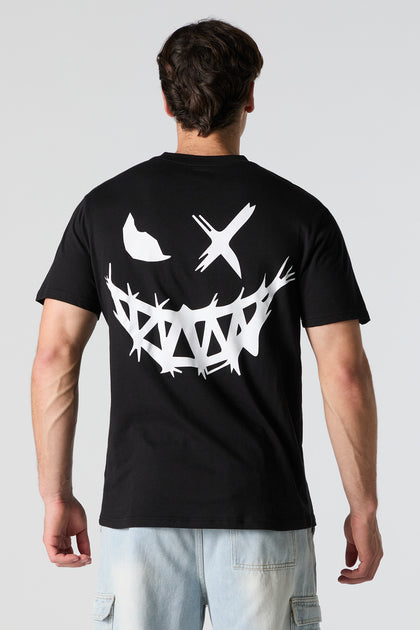 Evil Smiley Graphic T-Shirt