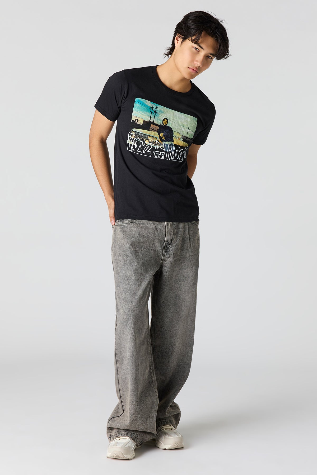 Alt View 3. Boys N The Hood Graphic T-Shirt - Black
