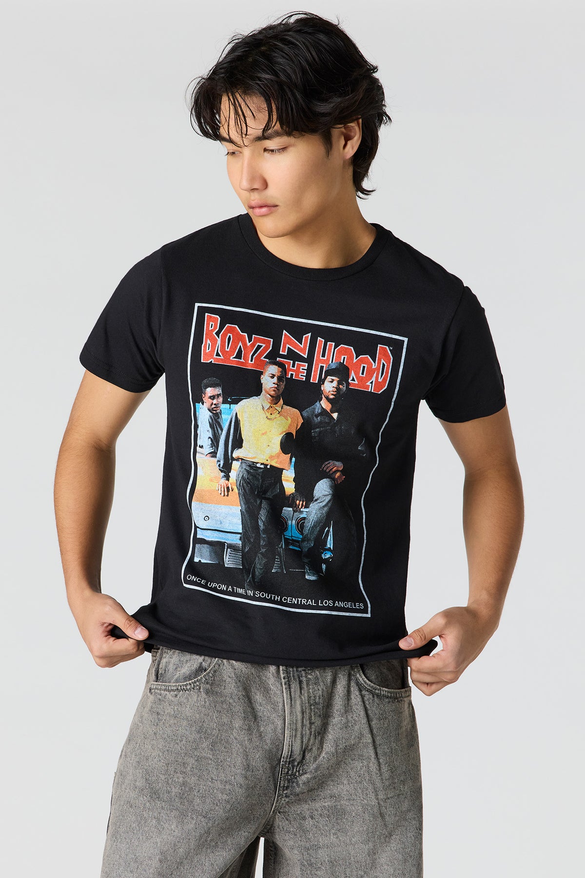 Boys N The Hood Graphic T-Shirt - Black with White