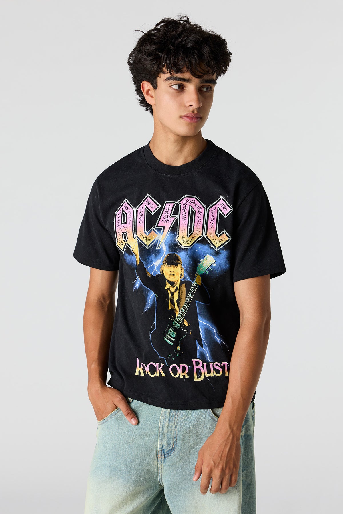 AC/DC Graphic T-Shirt - Solid Black