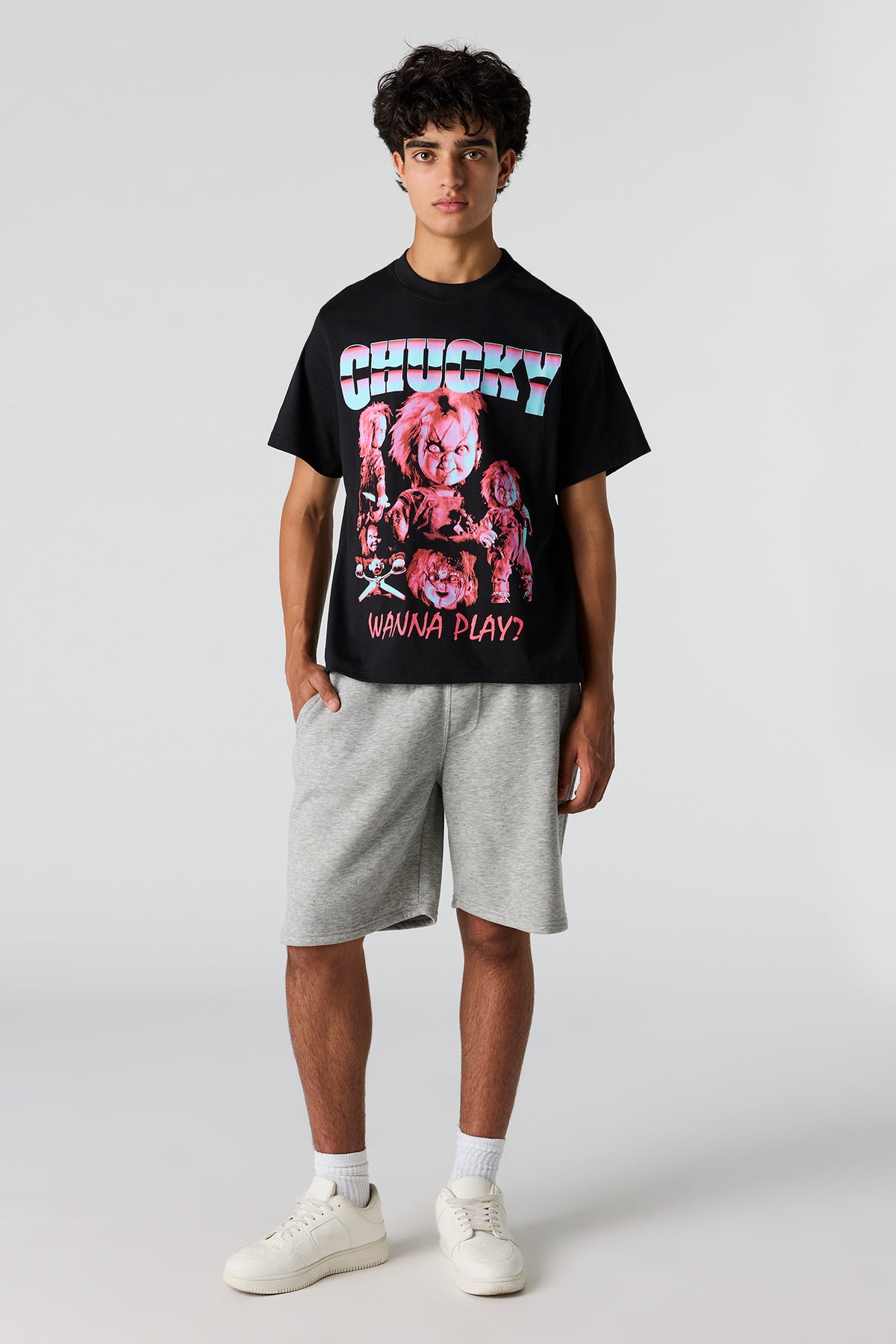 Alt View 3. Chucky Graphic T-Shirt - Pure Black