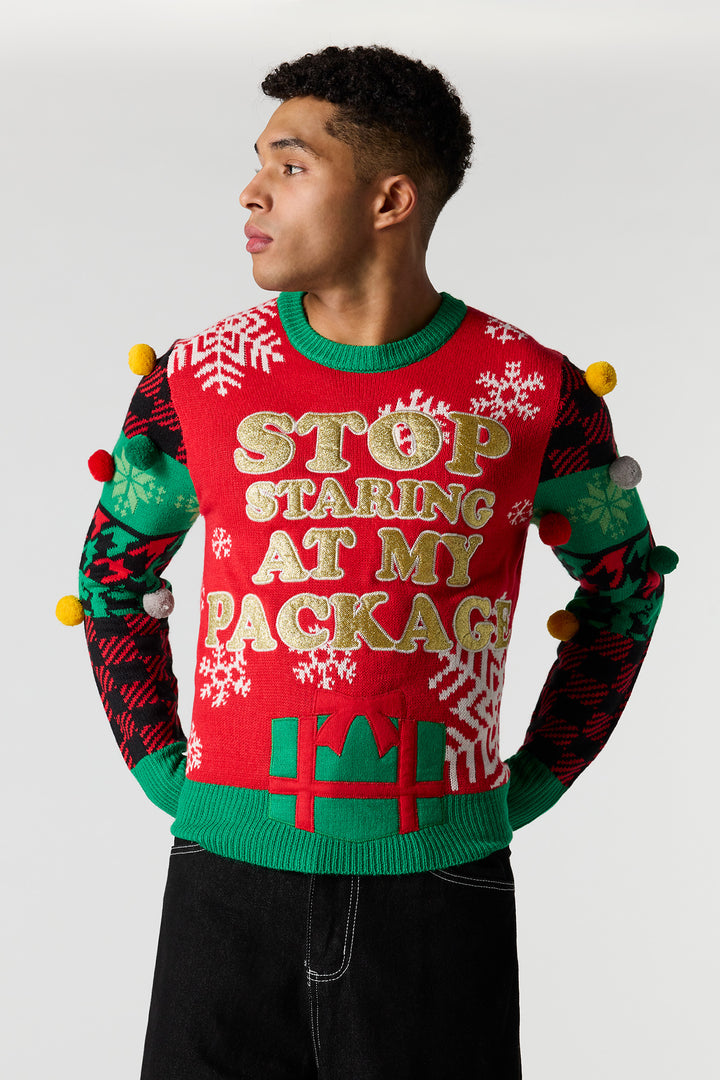 Pom-Pom Christmas Sweater