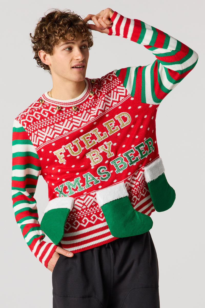 3D Stocking Christmas Sweater