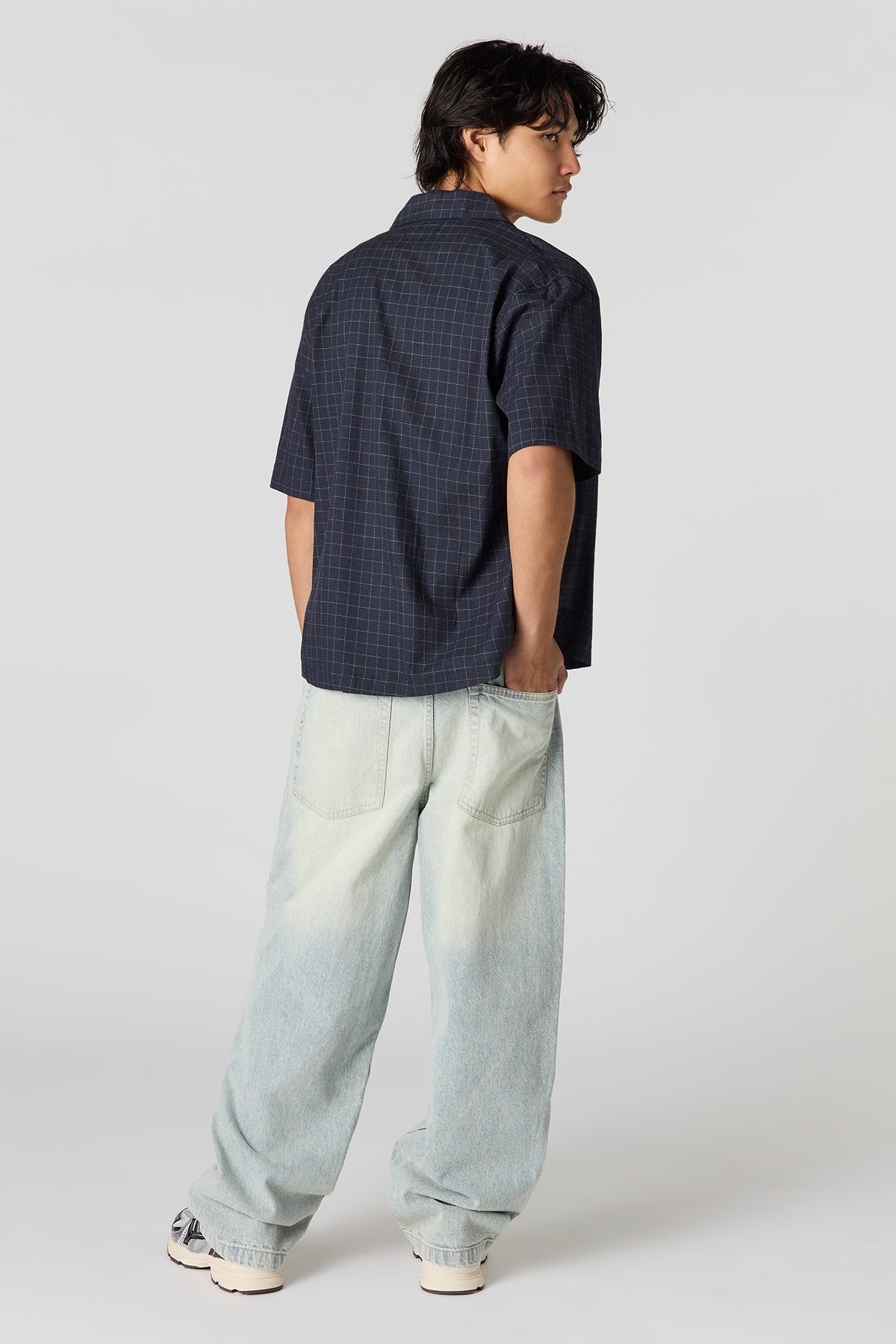 Alt View 3. Super Baggy Light Jean - Sky Blue