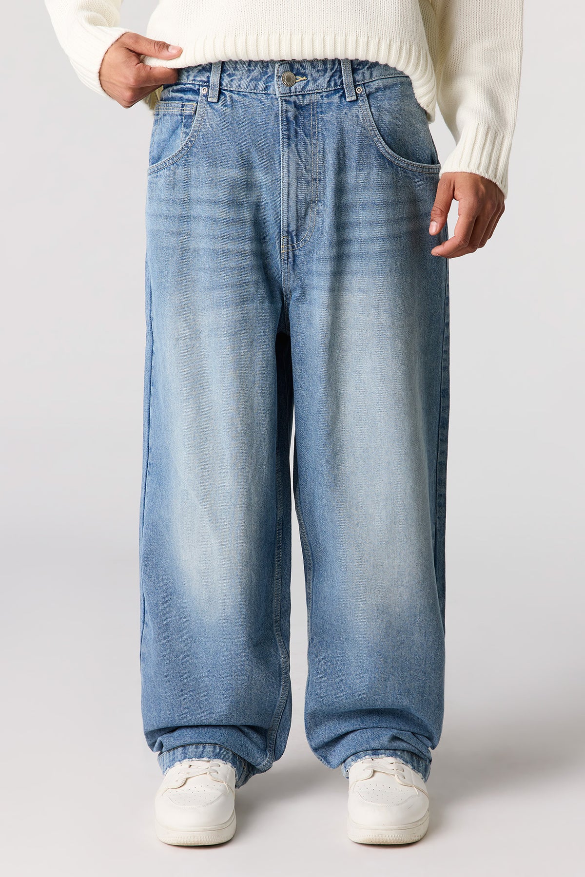Super Baggy Medium Jean - Medium Blue