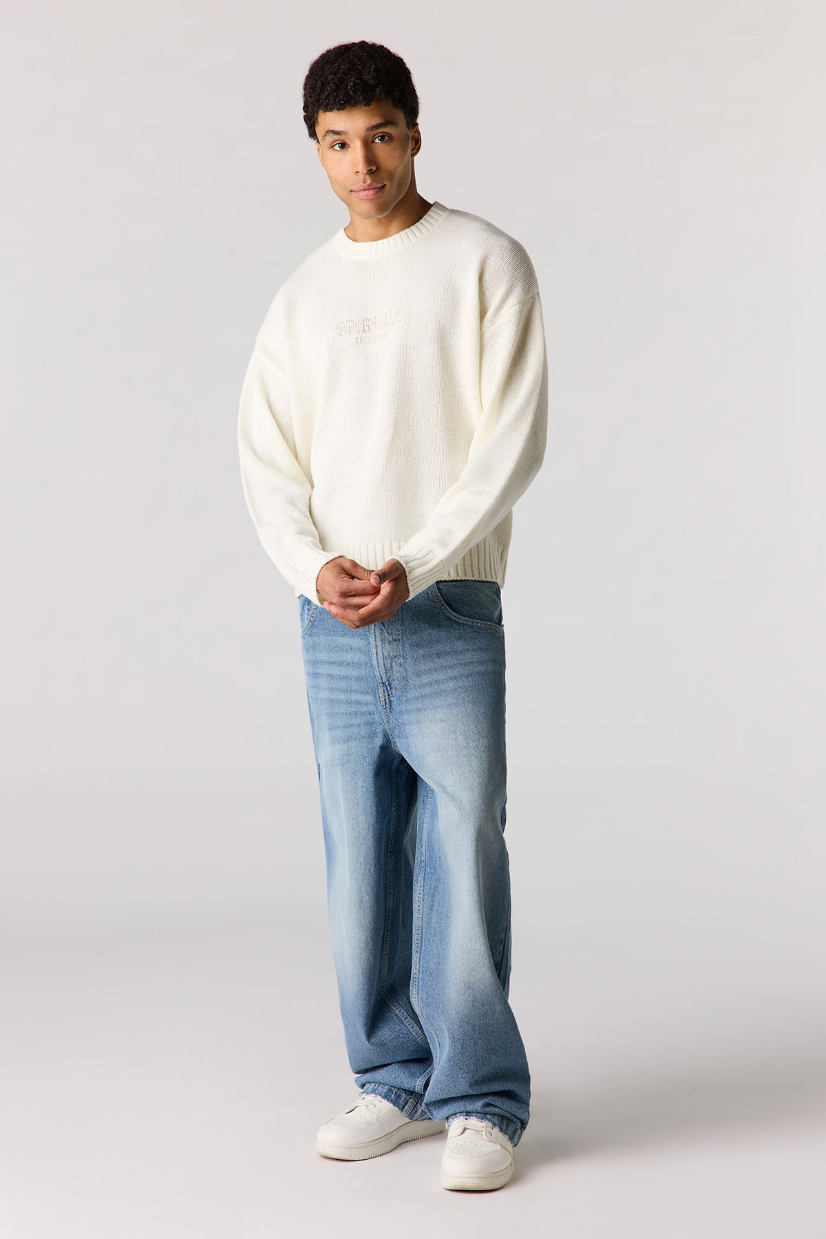 Alt View 2. Super Baggy Medium Jean - Medium Blue