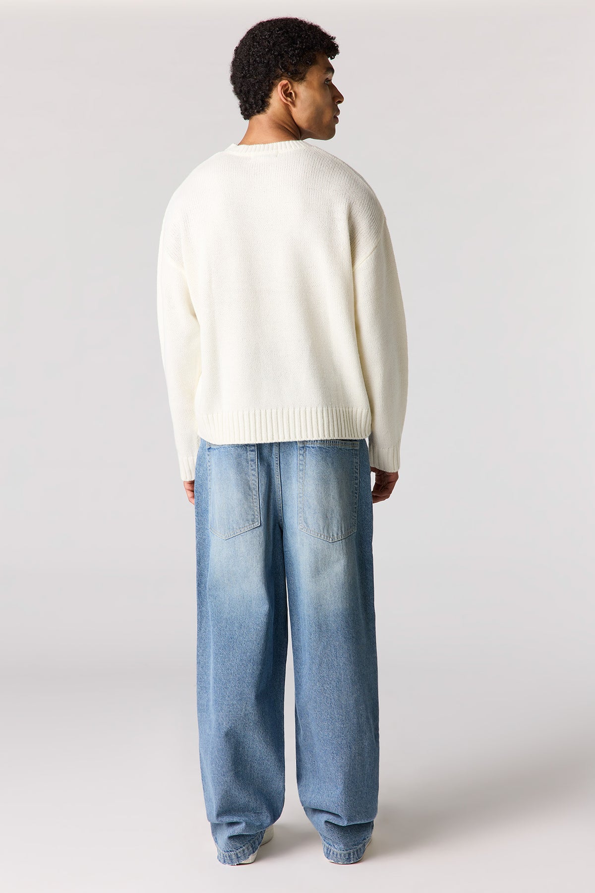 Alt View 3. Super Baggy Medium Jean - Medium Blue