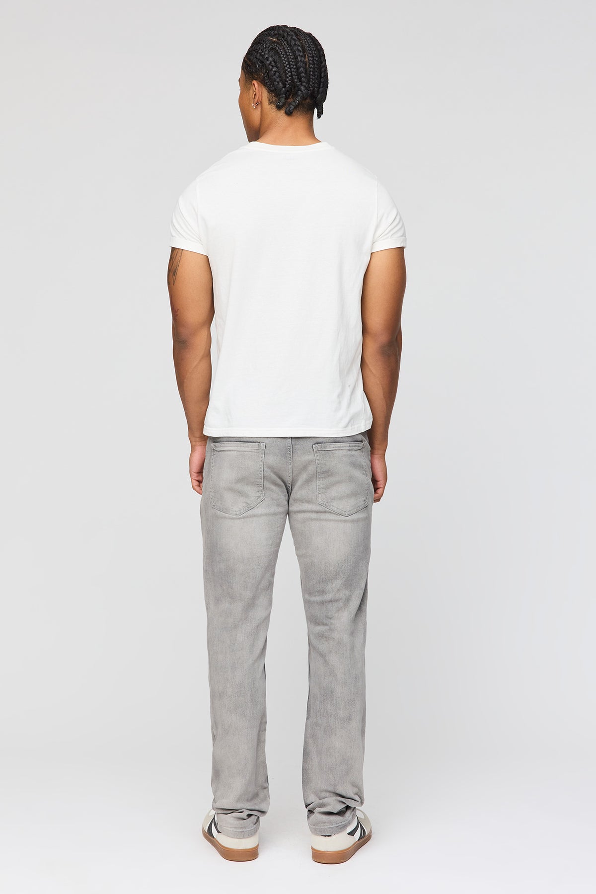 Alt View 3. Stretch Ripped Slim Fit Grey Jean - Dark Grey