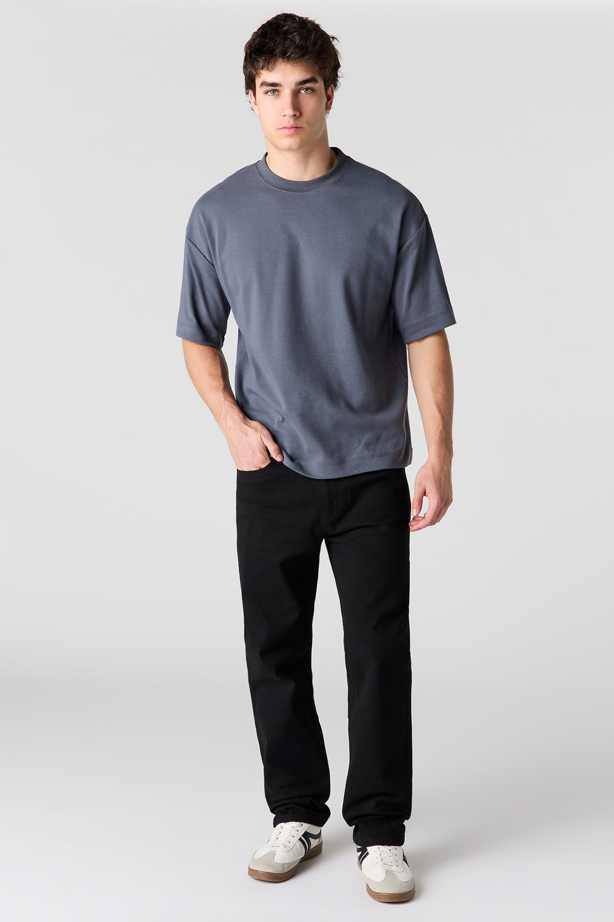 Alt View 2. Straight Black Jean - Black