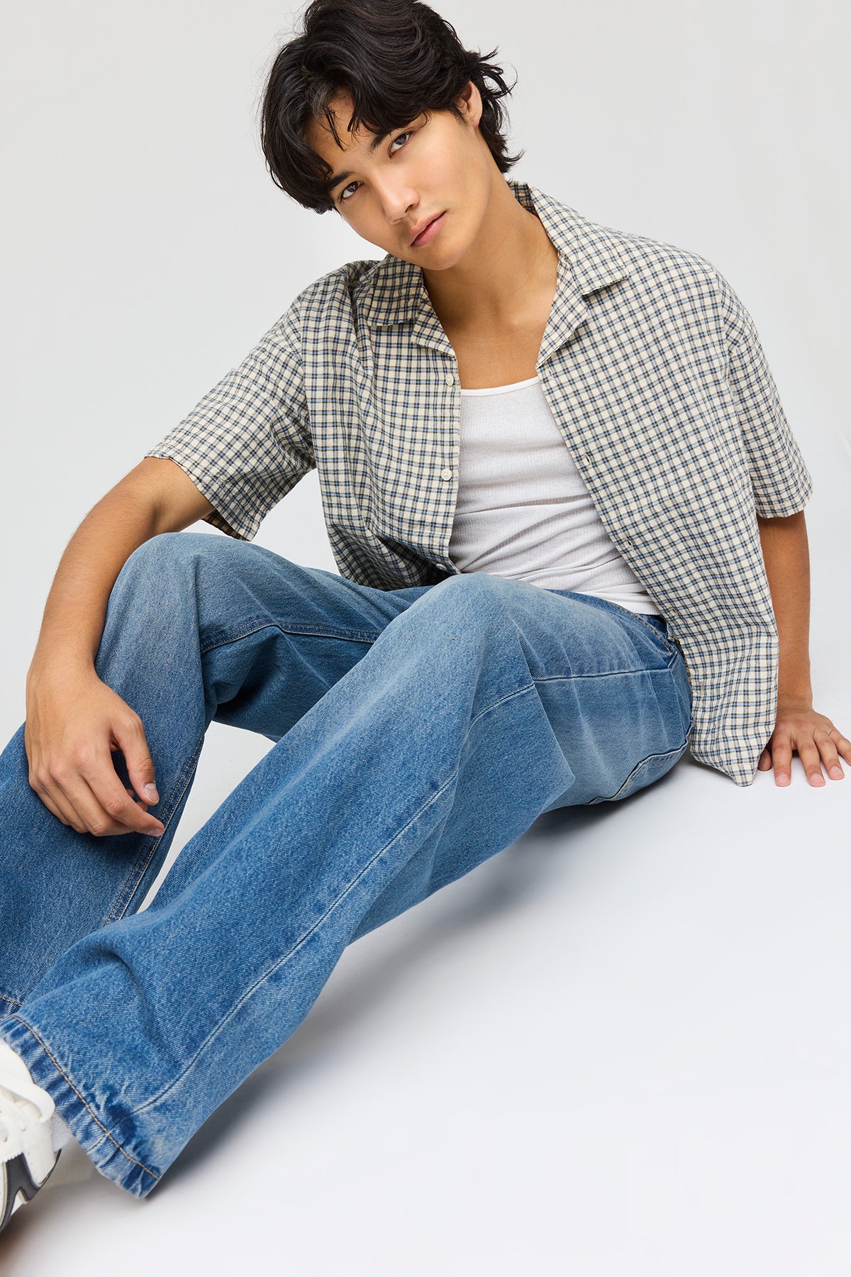 Baggy Washed Medium Jean - Navy Blue