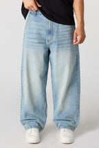 Jean baggy délavé pâle