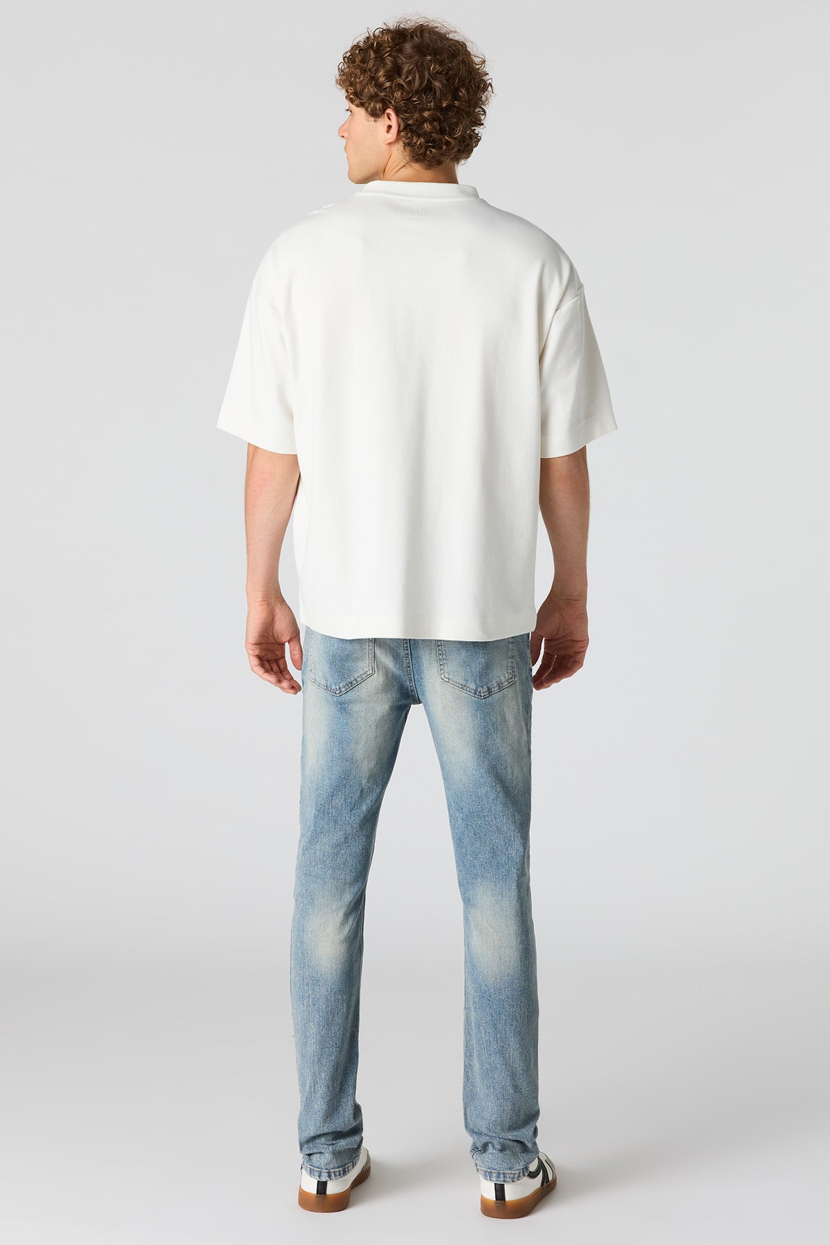 Alt View 3. Stretch Ripped Slim Jean - Yellow