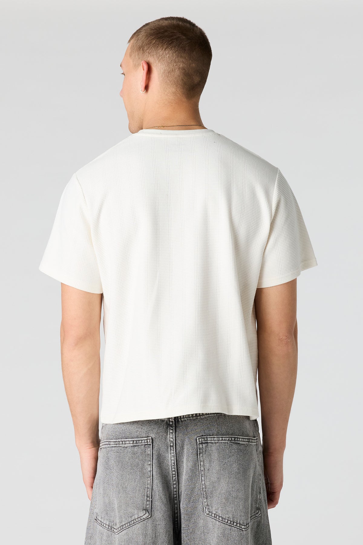 Alt View 2. Textured T-Shirt - White