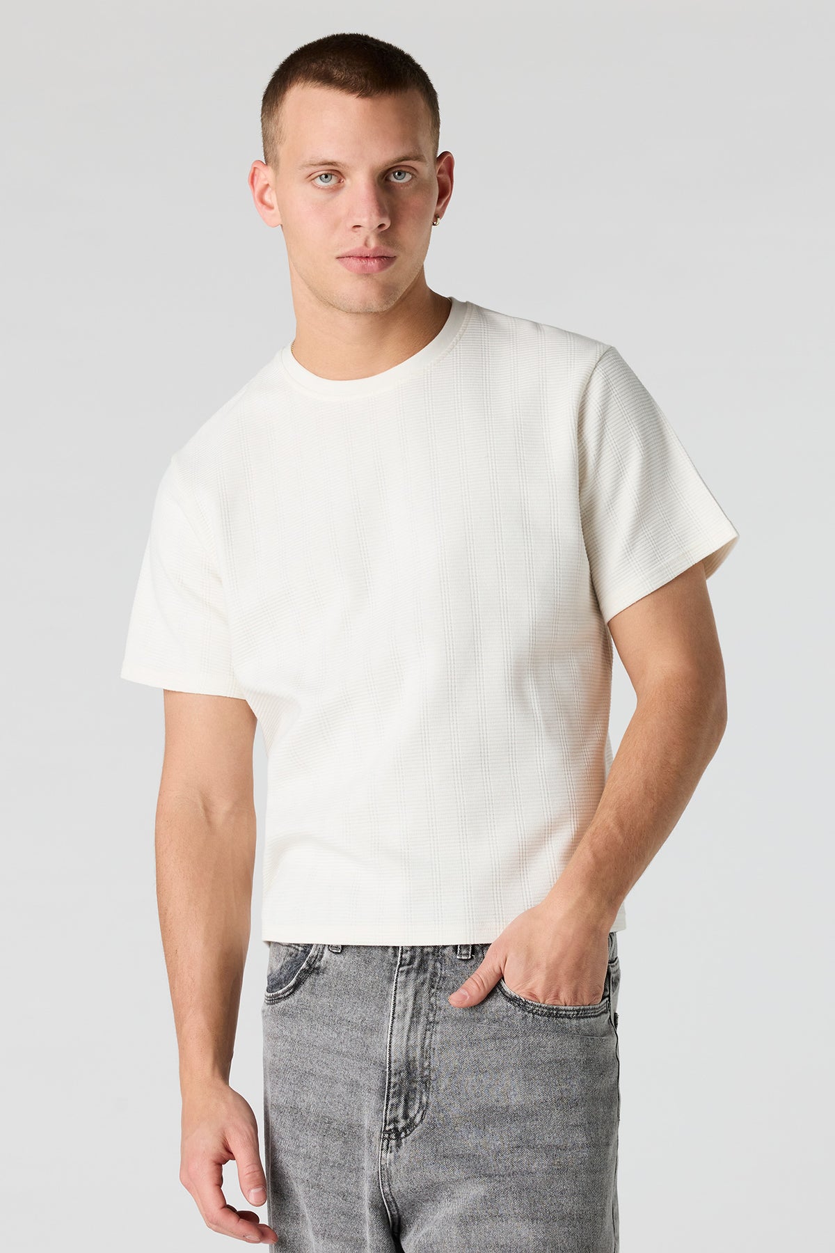 Textured T-Shirt - White