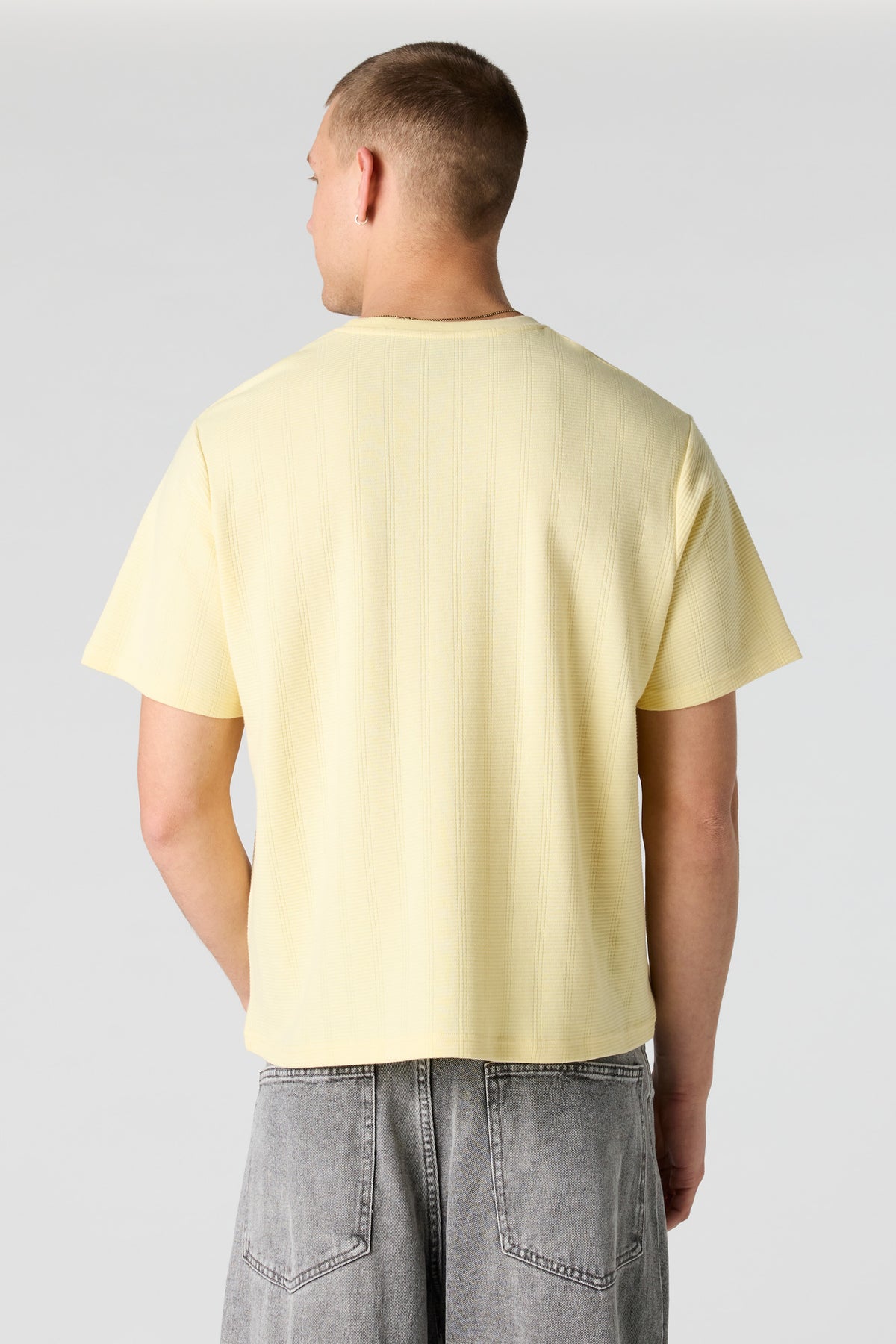 Alt View 2. Textured T-Shirt - Yellow