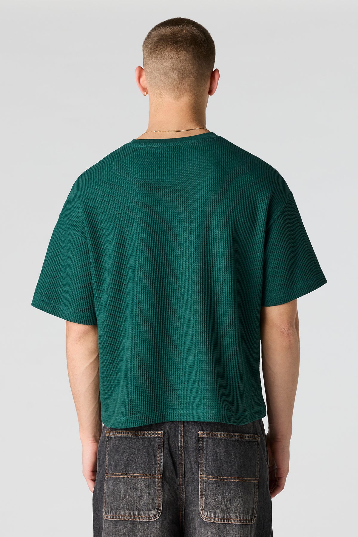 Alt View 14. Textured Boxy T-Shirt - Heather Grey