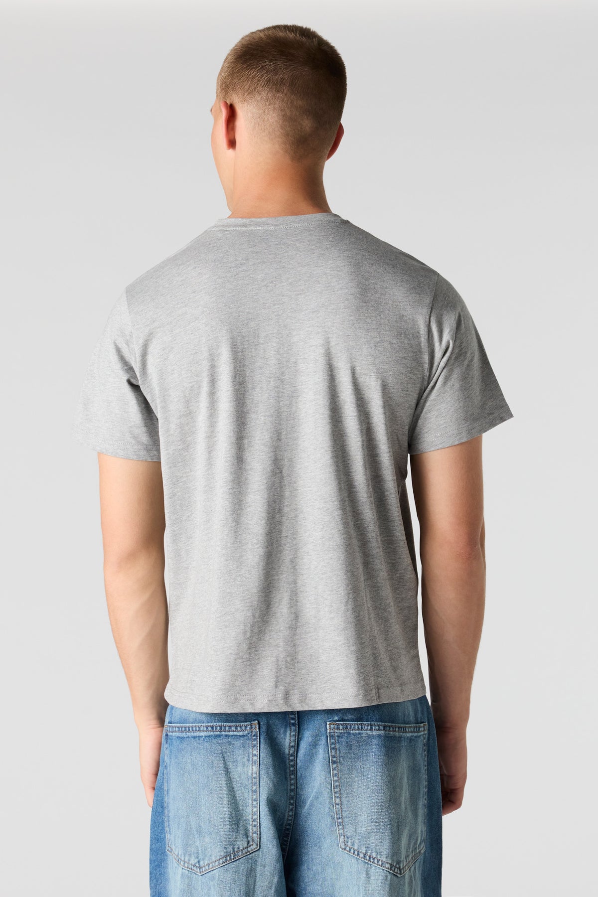 Alt View 2. Crewneck T-Shirt - Heather Grey
