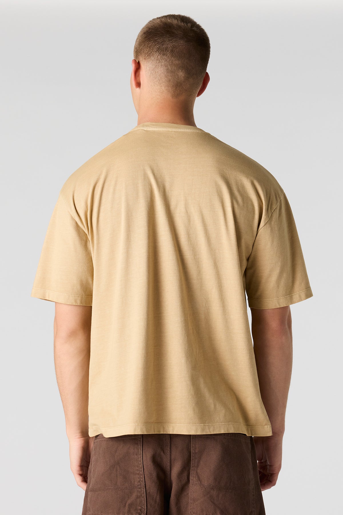 Alt View 2. Limited Edition Embroidered Washed T-Shirt - Natural