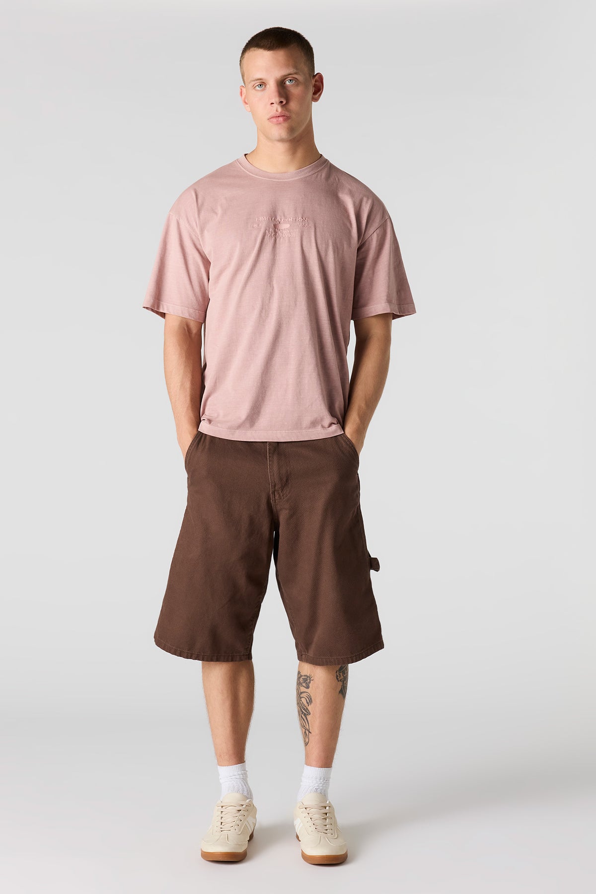 Alt View 3. Limited Edition Embroidered Washed T-Shirt - Pink