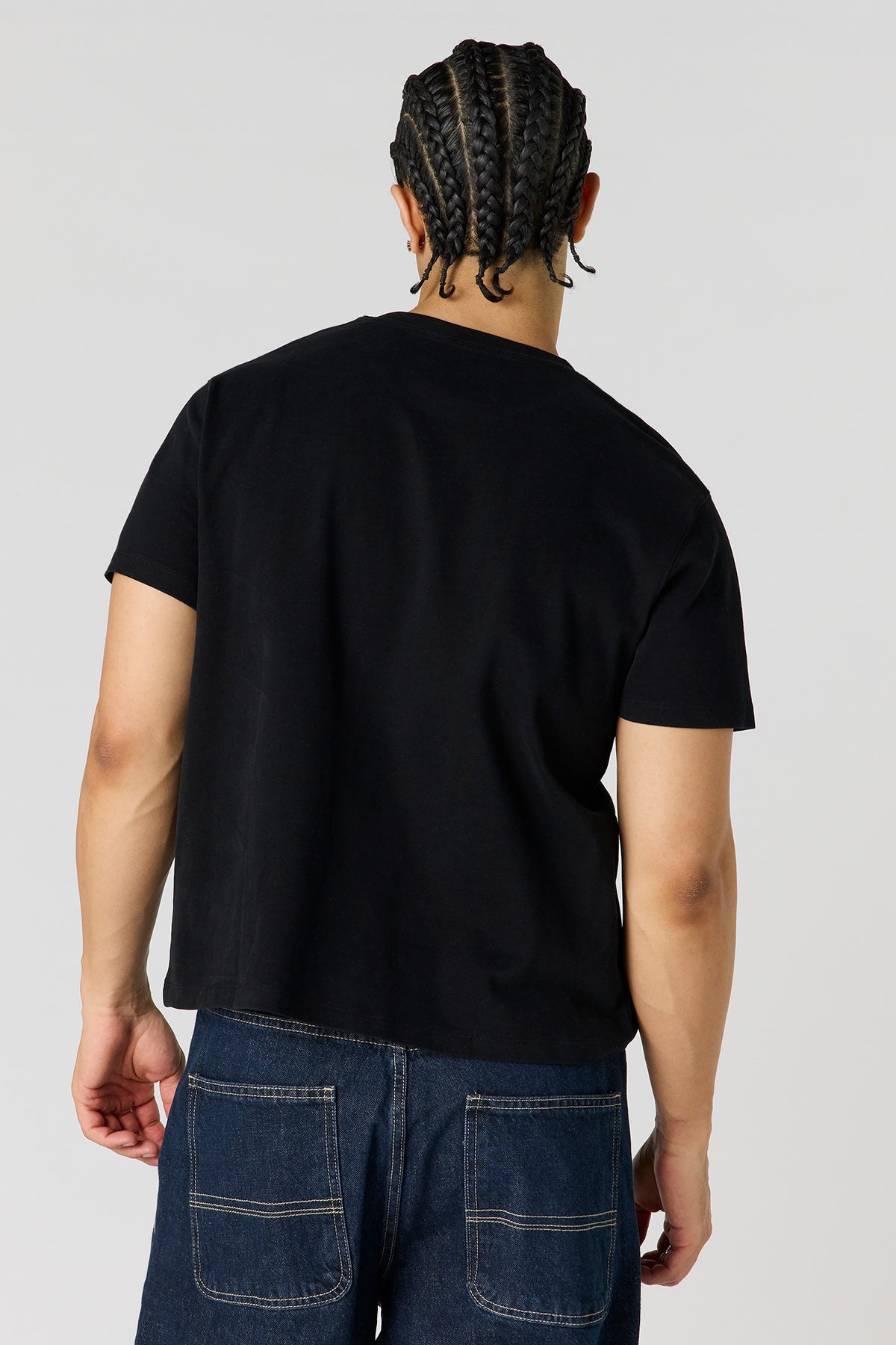 Alt View 2. Boxy Crewneck T-Shirt - Black