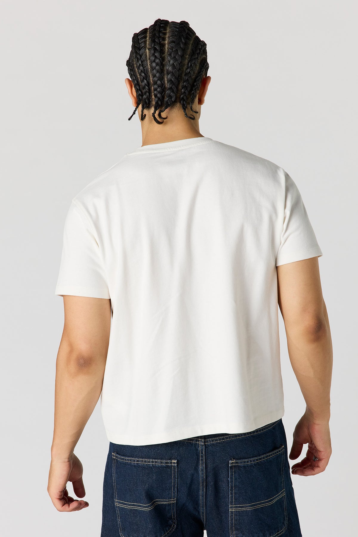 Alt View 2. Boxy Crewneck T-Shirt - White