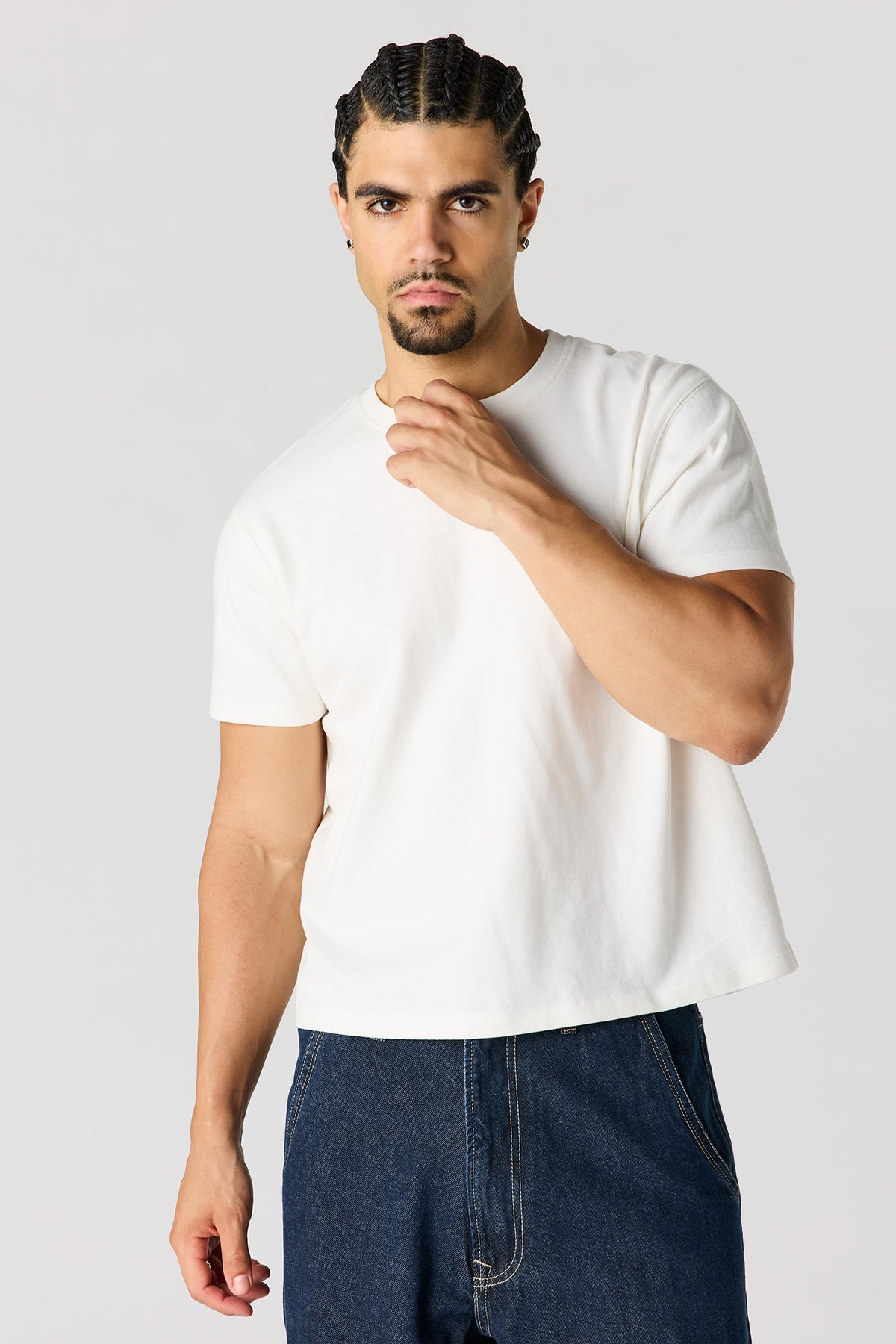 Boxy Crewneck T-Shirt - White