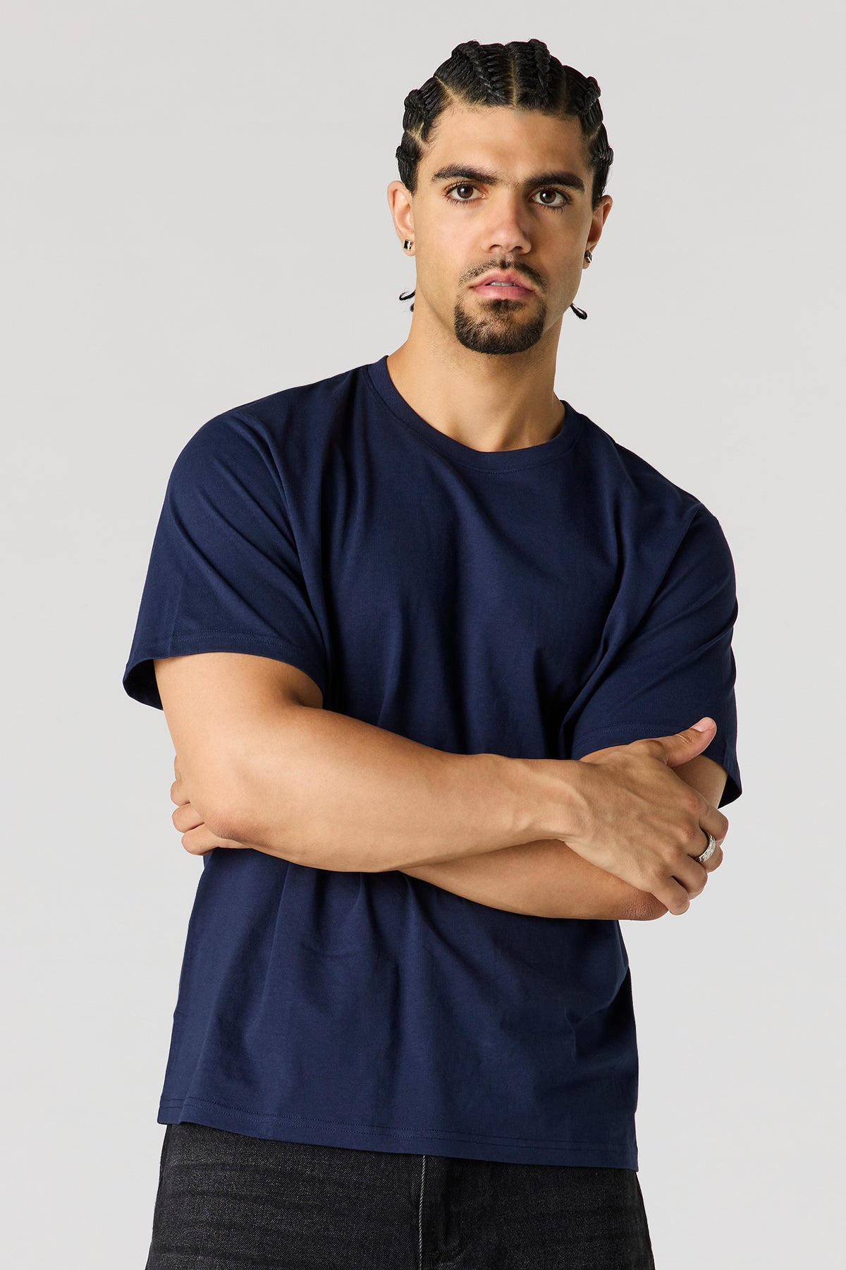 Crewneck T-Shirt - Navy