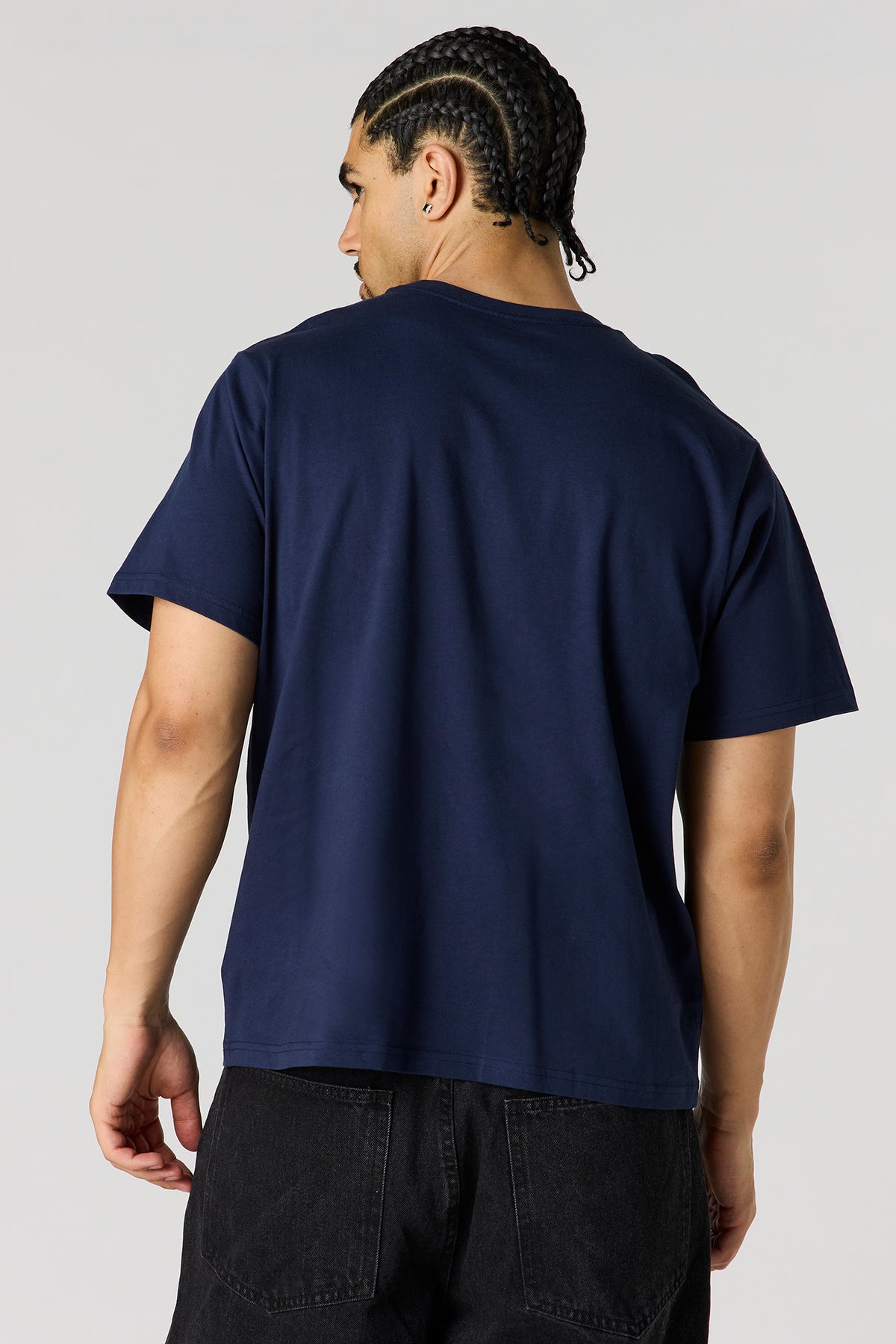 Alt View 2. Crewneck T-Shirt - Navy