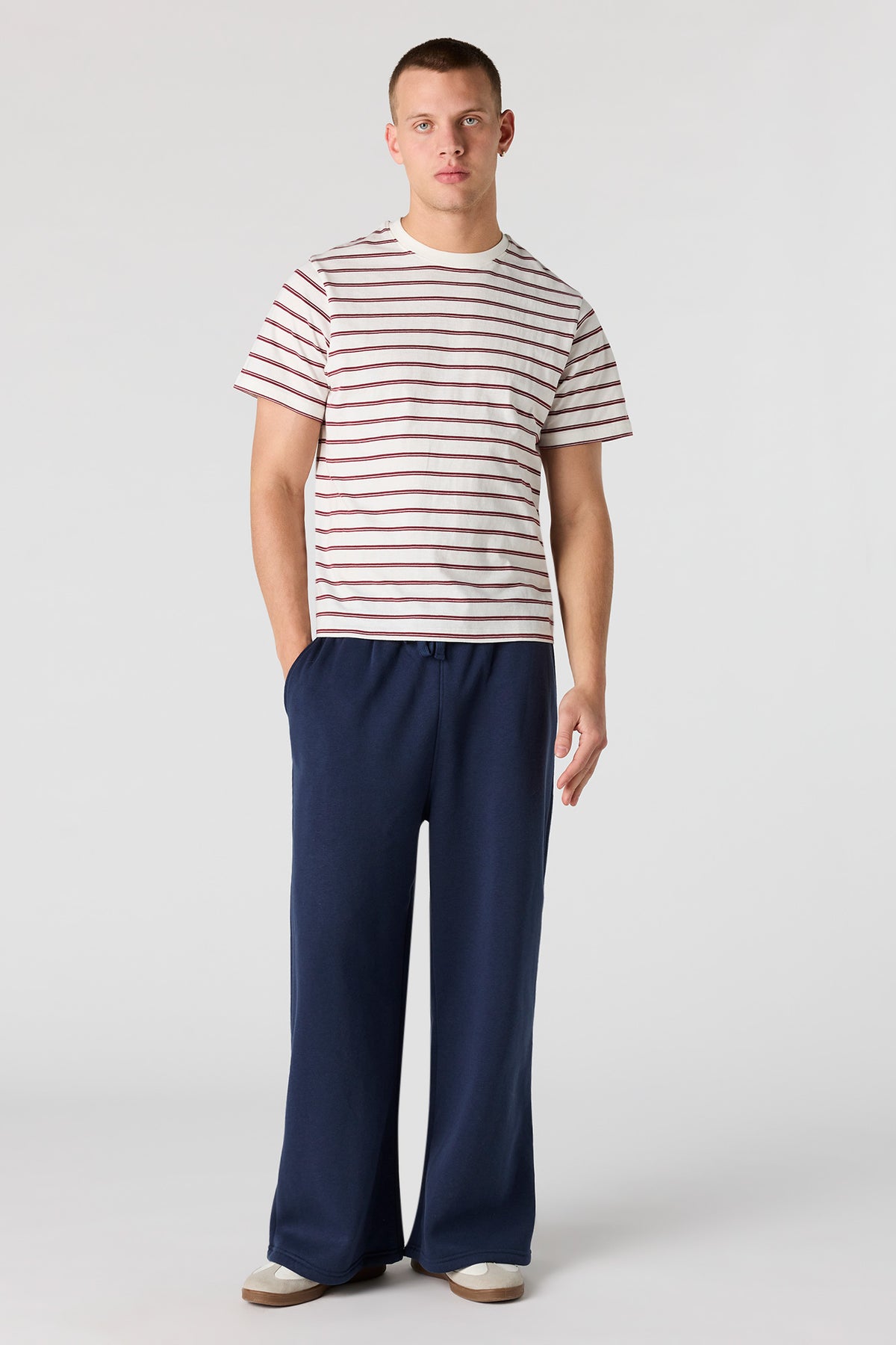 Alt View 3. Striped T-Shirt - White