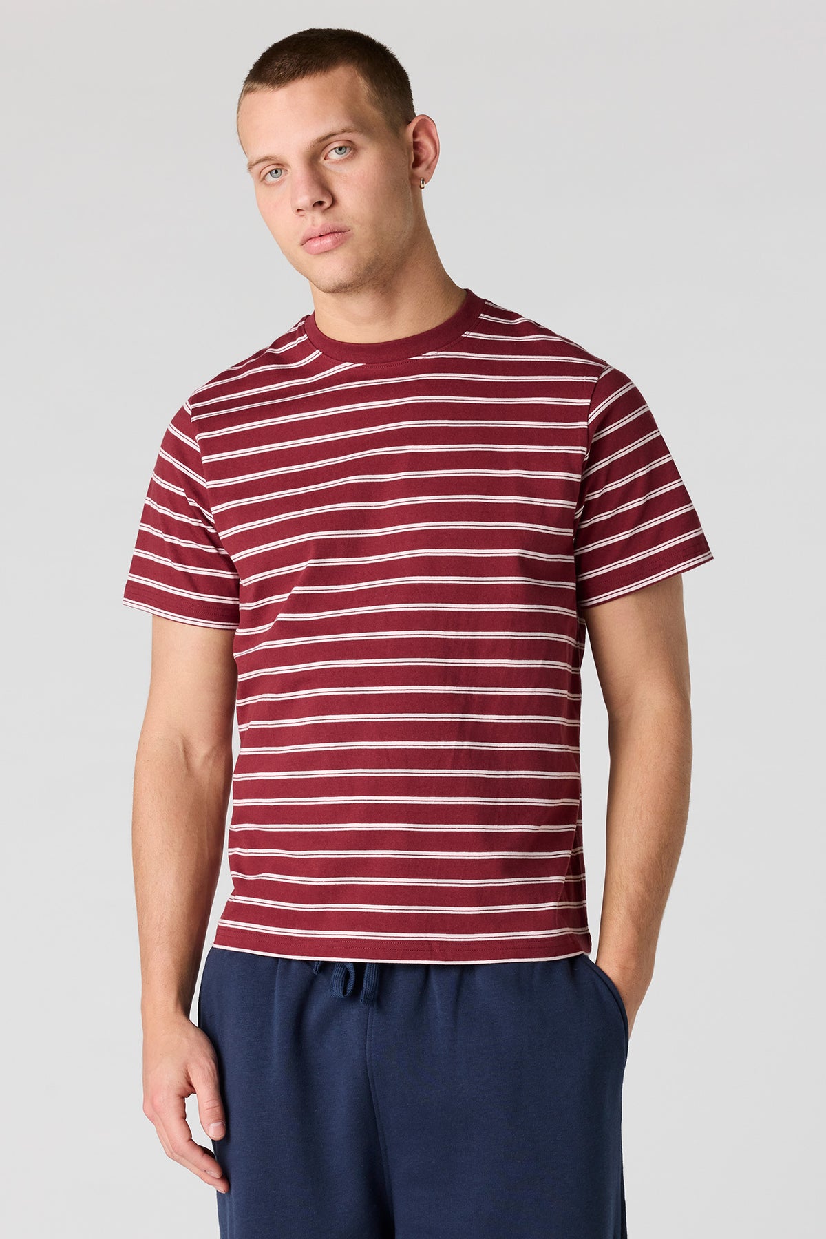 Striped T-Shirt - Burgundy
