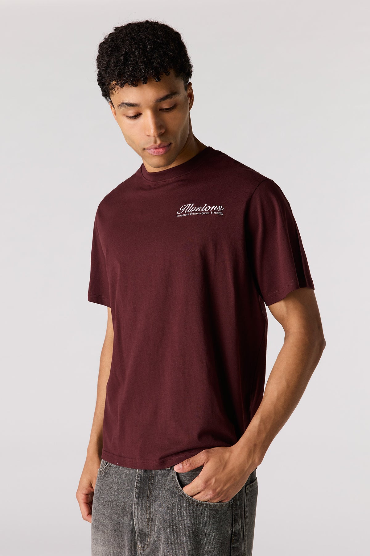 Embroidered T-Shirt - Brown
