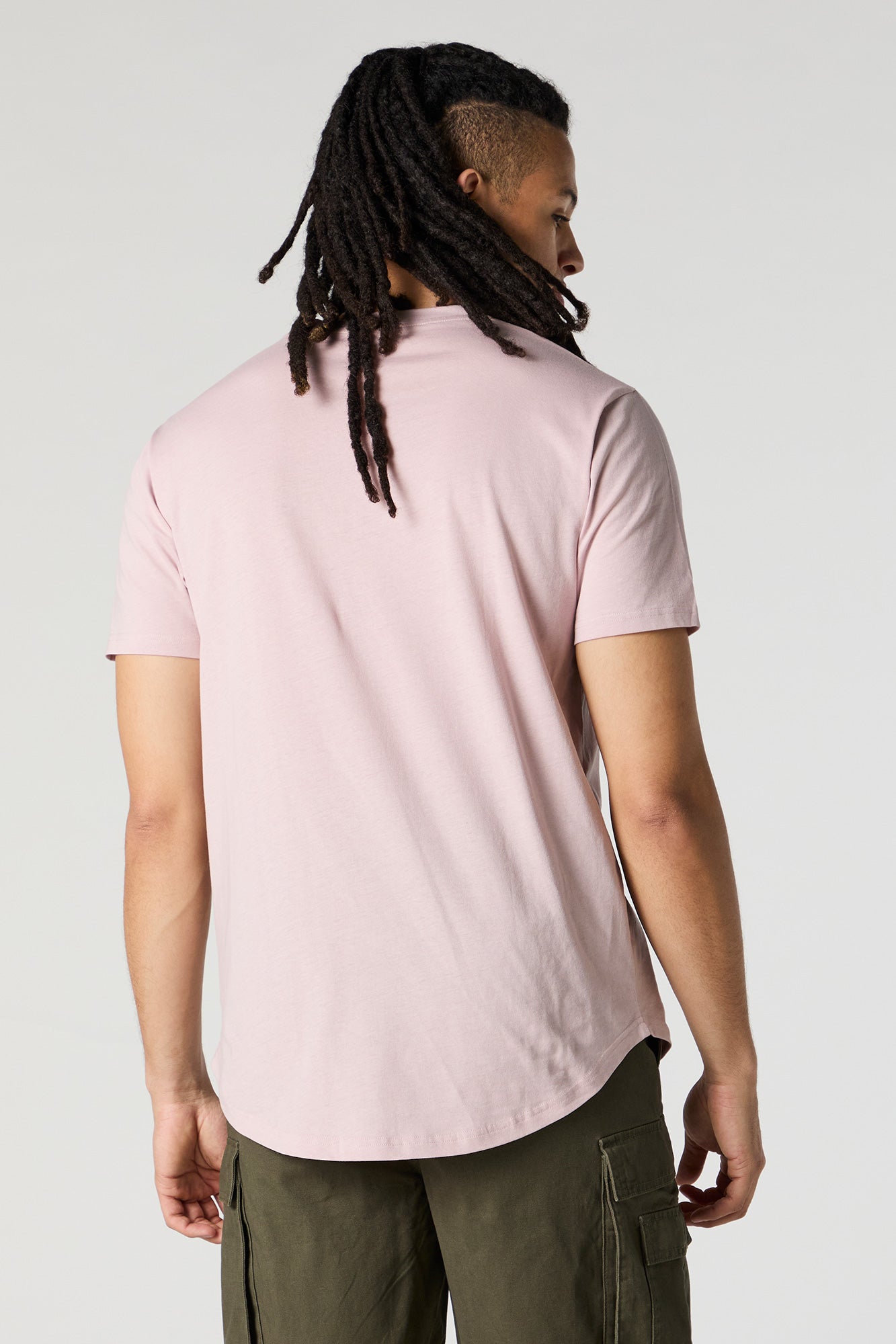 Curve Hem Crewneck T-Shirt