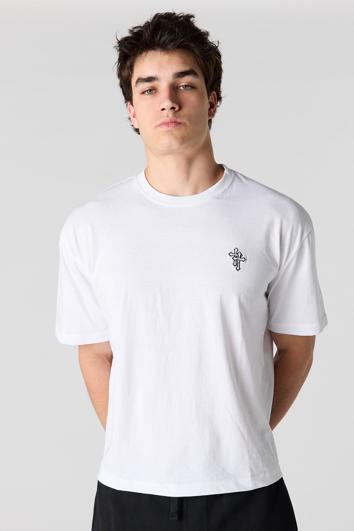 Embroidered Boxy T-Shirt - White