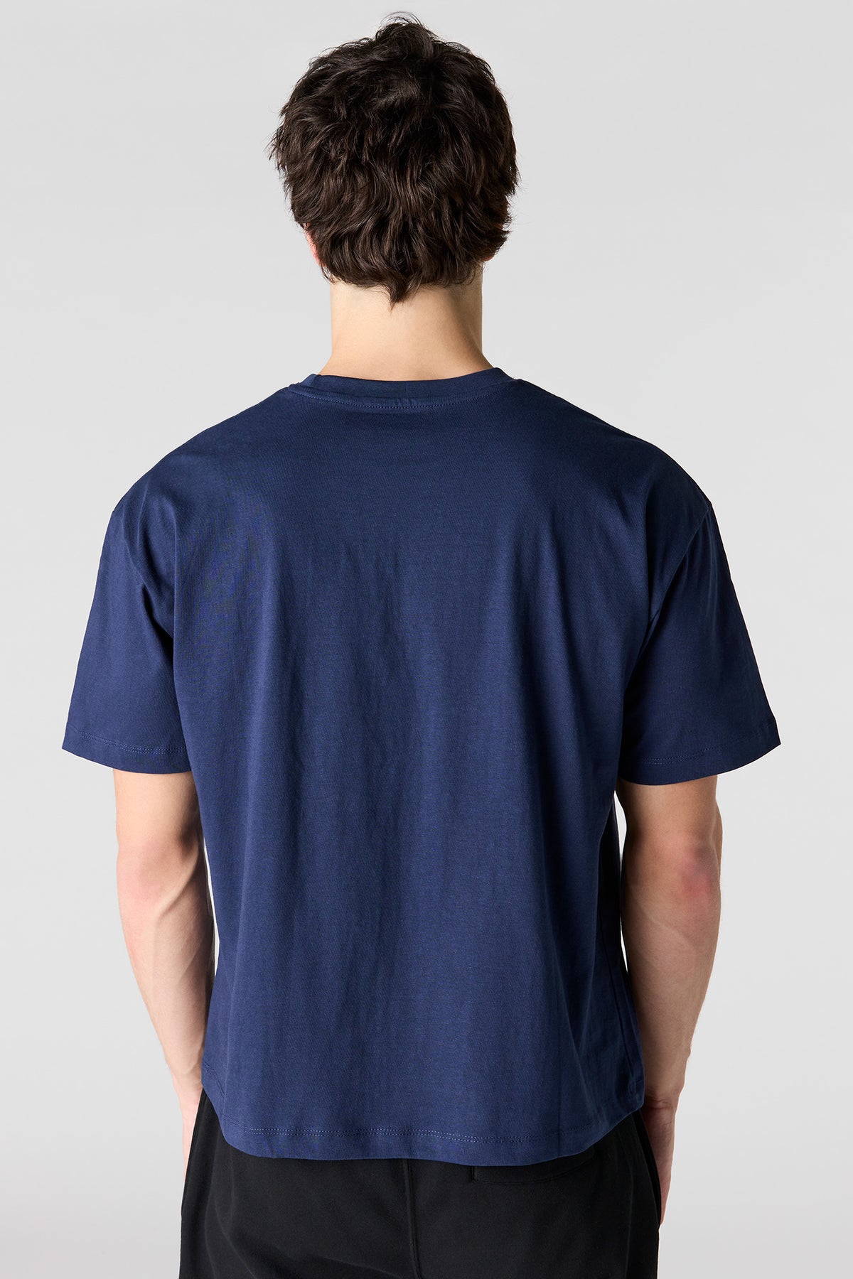 Alt View 2. Embroidered Boxy T-Shirt - Blue