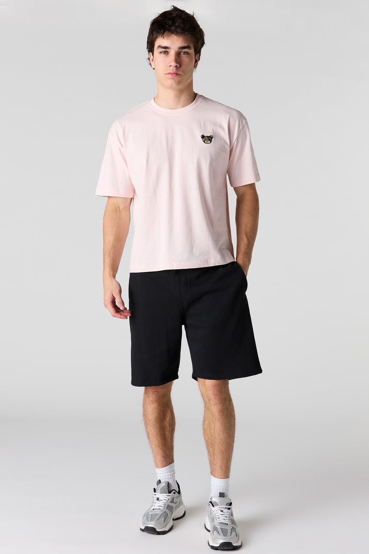 Alt View 3. Embroidered Boxy T-Shirt - Pink