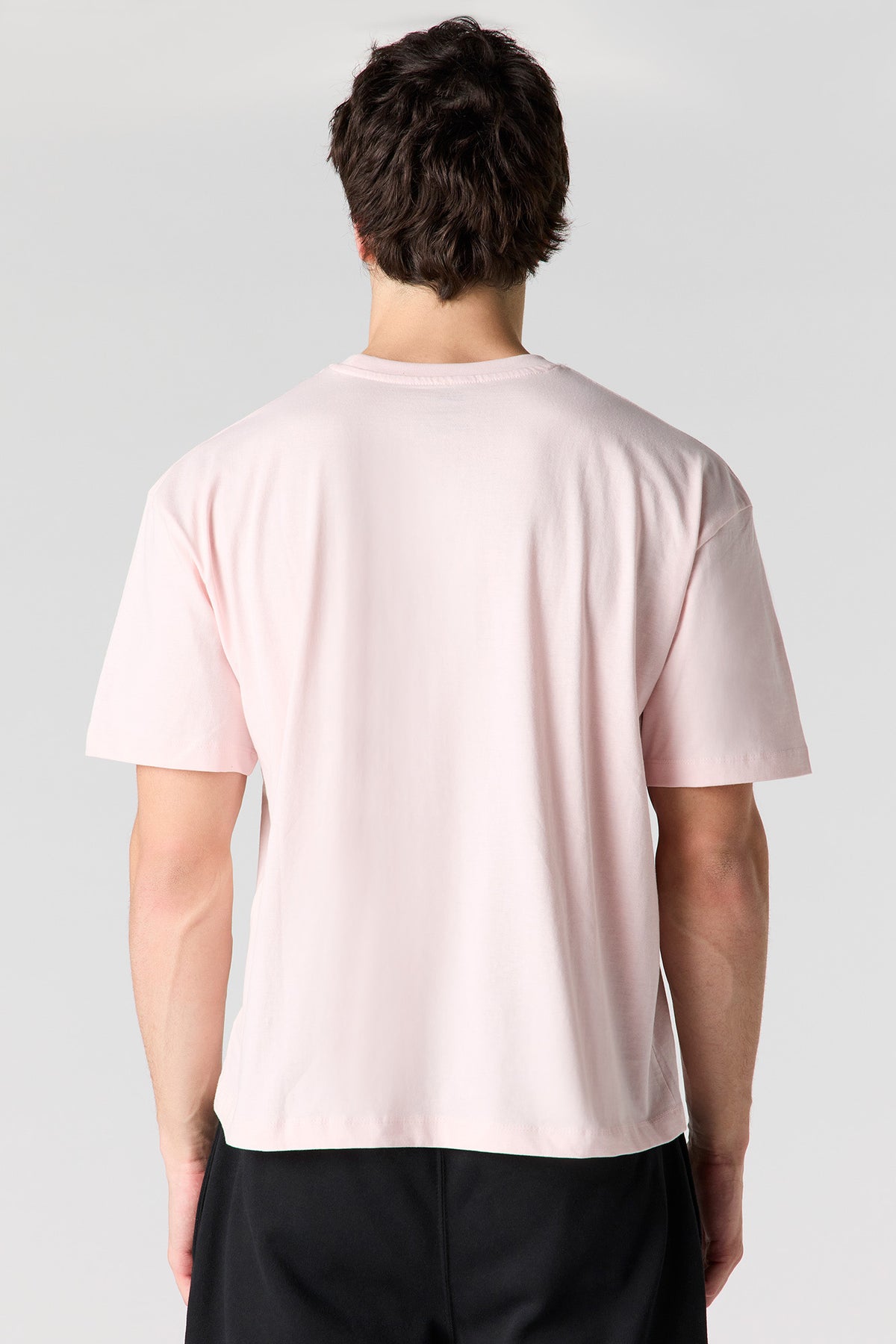 Alt View 2. Embroidered Boxy T-Shirt - Pink