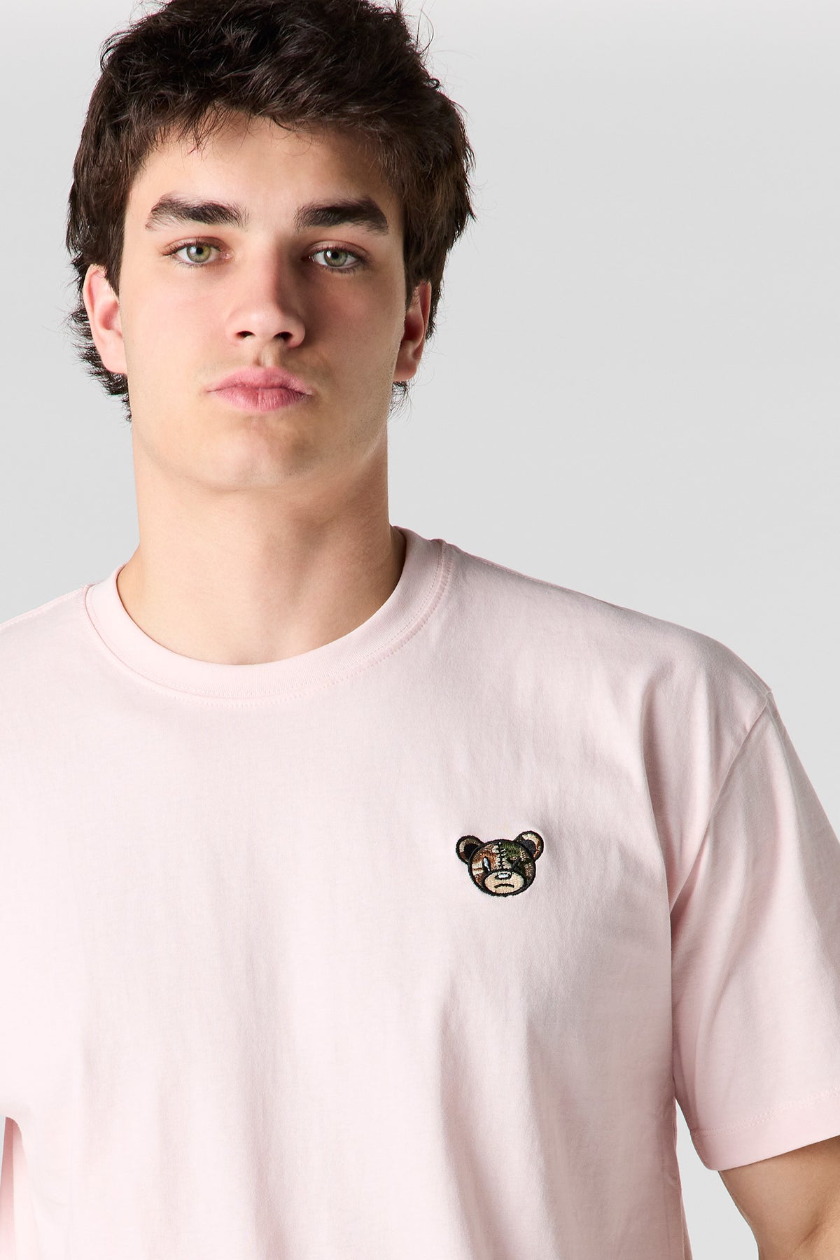 Alt View 4. Embroidered Boxy T-Shirt - Pink