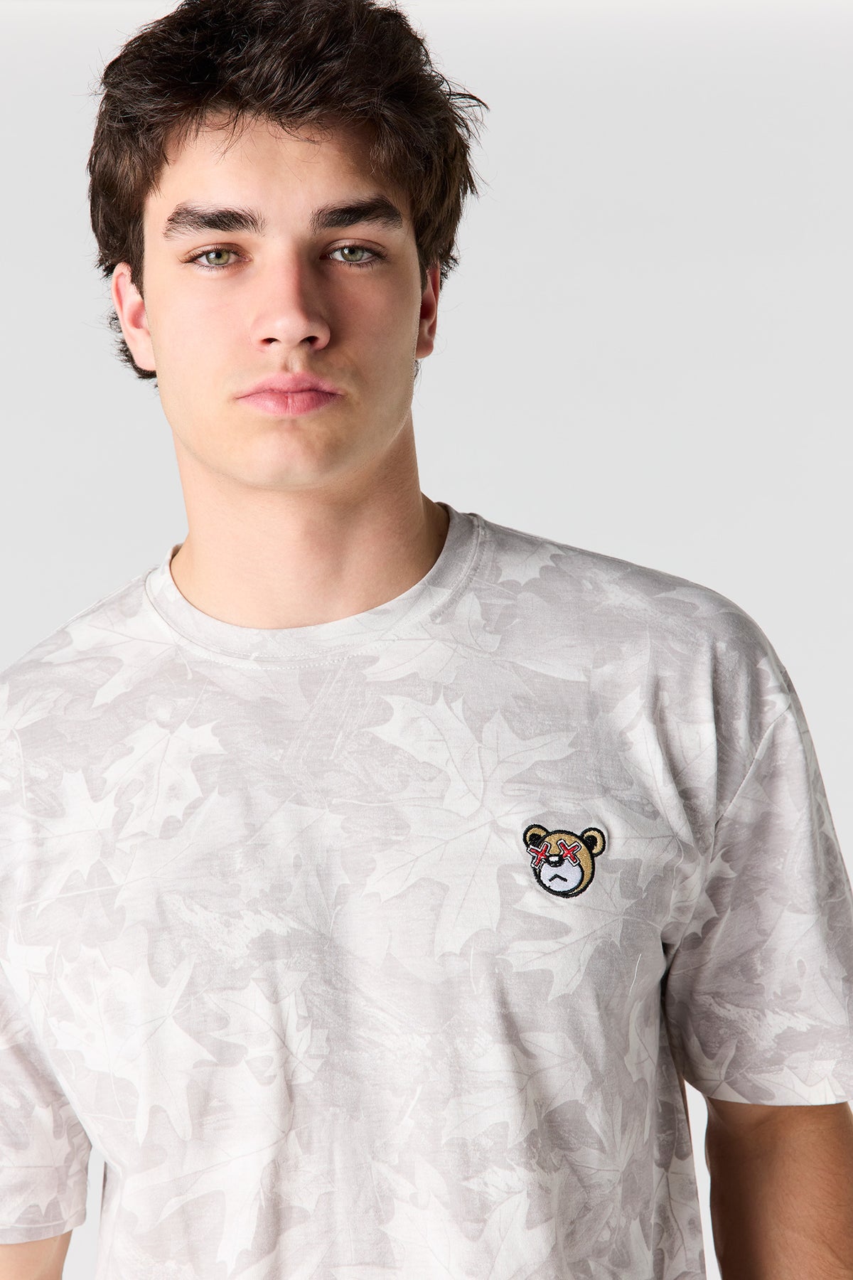 Alt View 4. Embroidered Boxy T-Shirt - Camouflage