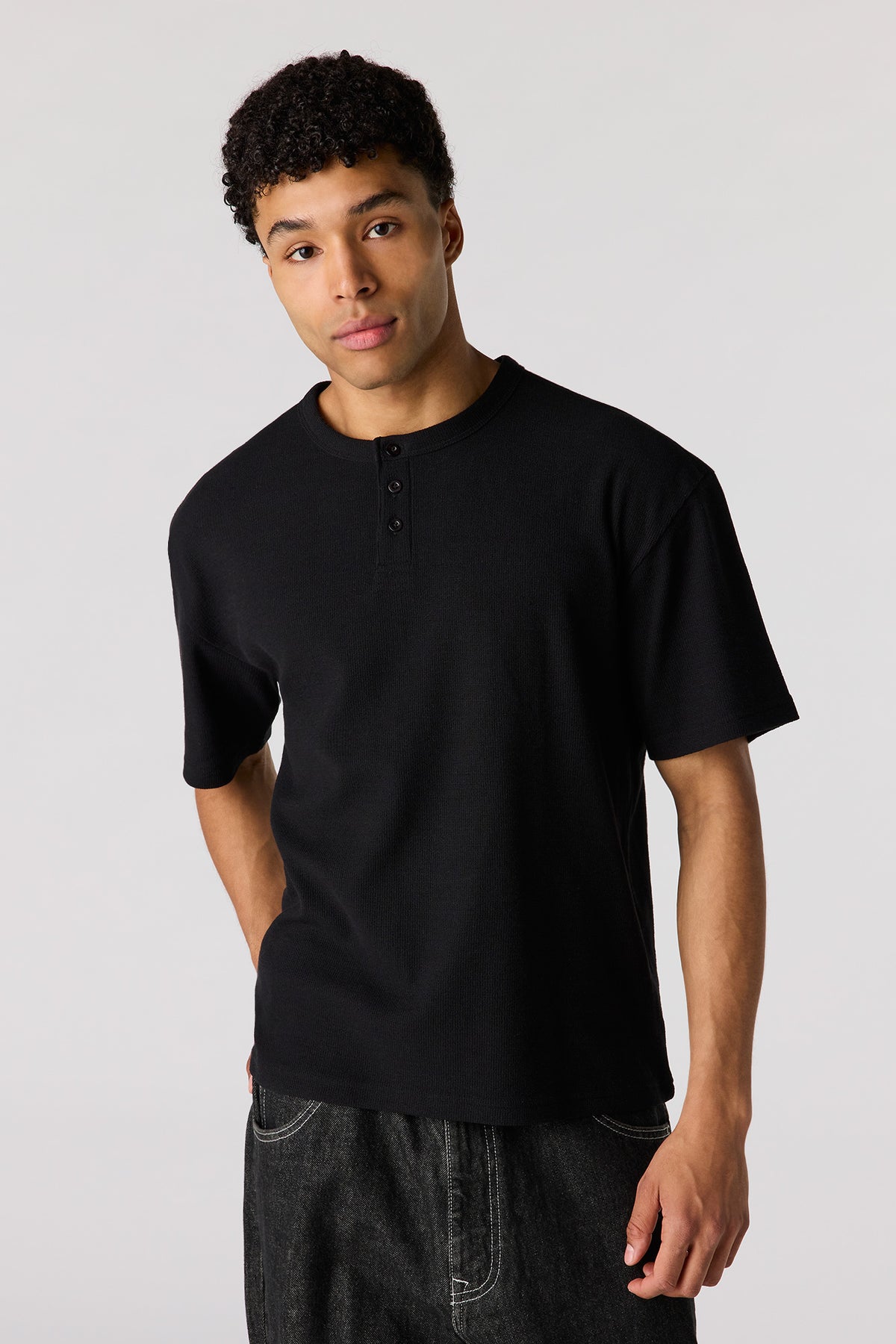 T-shirt Henley en tricot