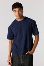 T-shirt Henley en tricot