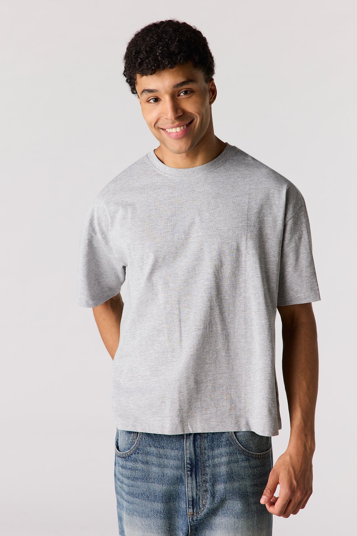 Boxy T-Shirt - Heather Grey