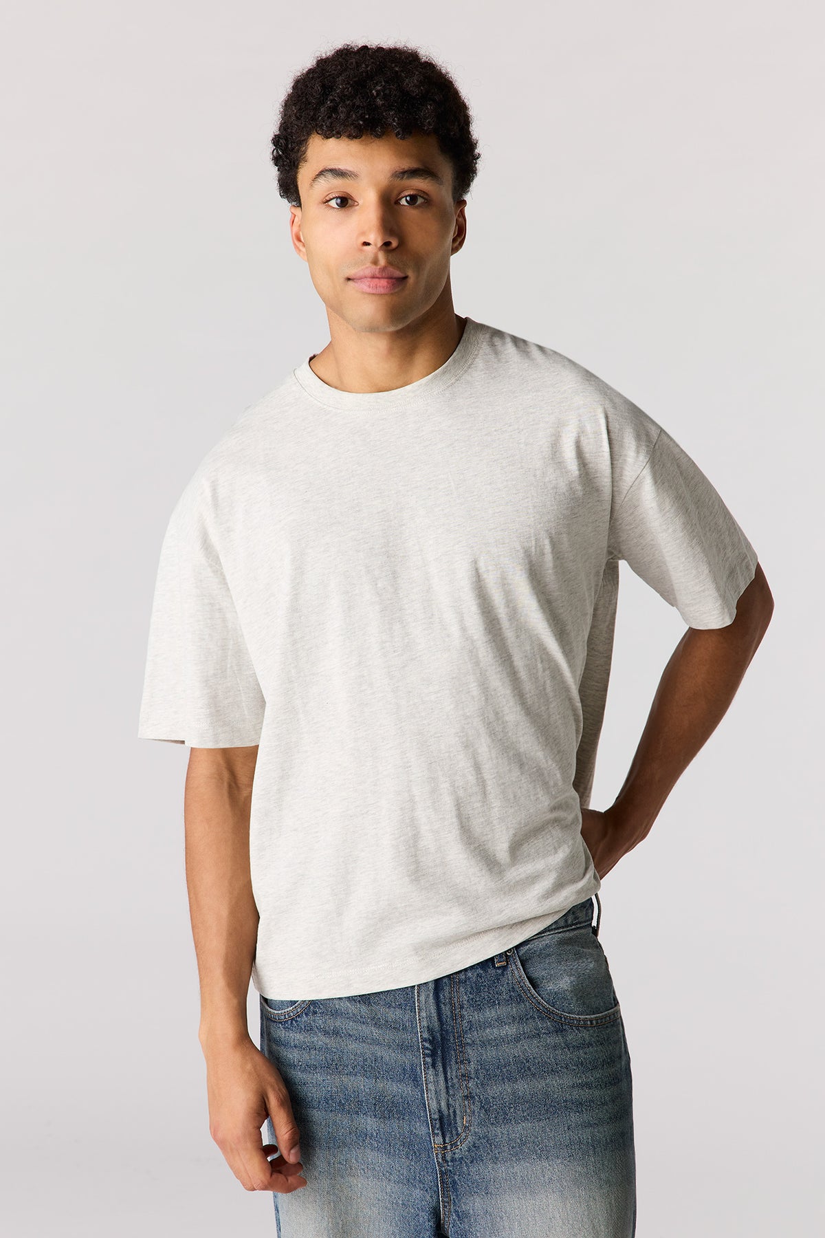 Boxy T-Shirt - Light Grey