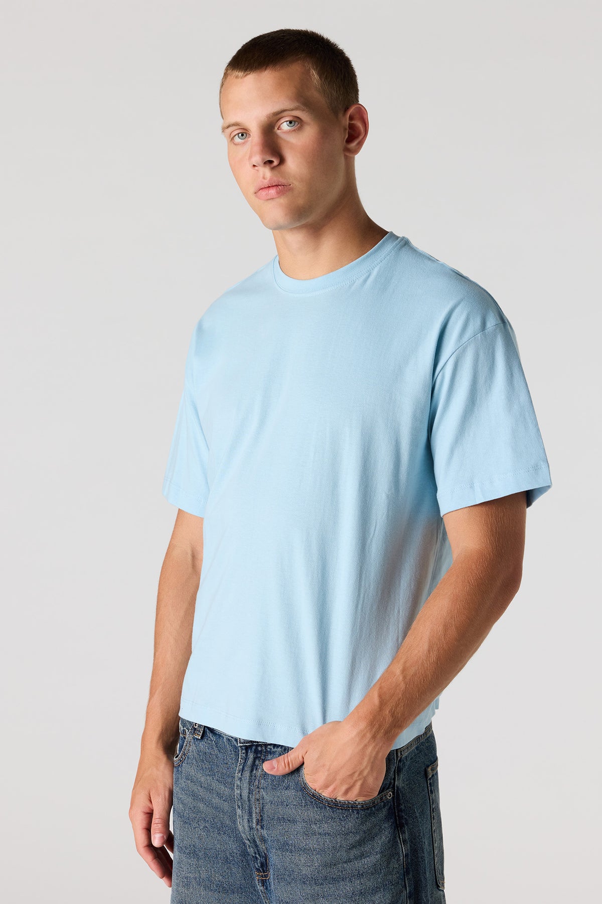 Boxy T-Shirt - Light Blue