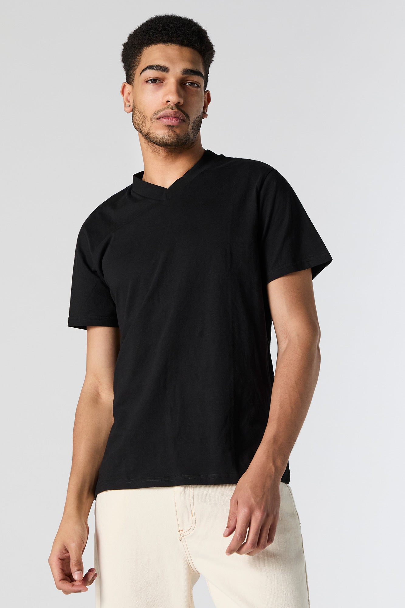 Solid V-Neck T-Shirt