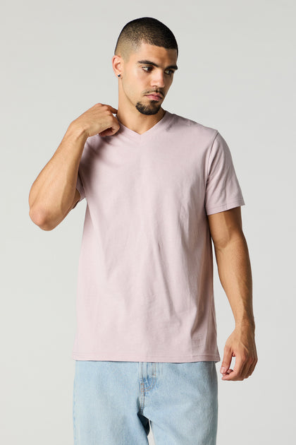 Solid V-Neck T-Shirt