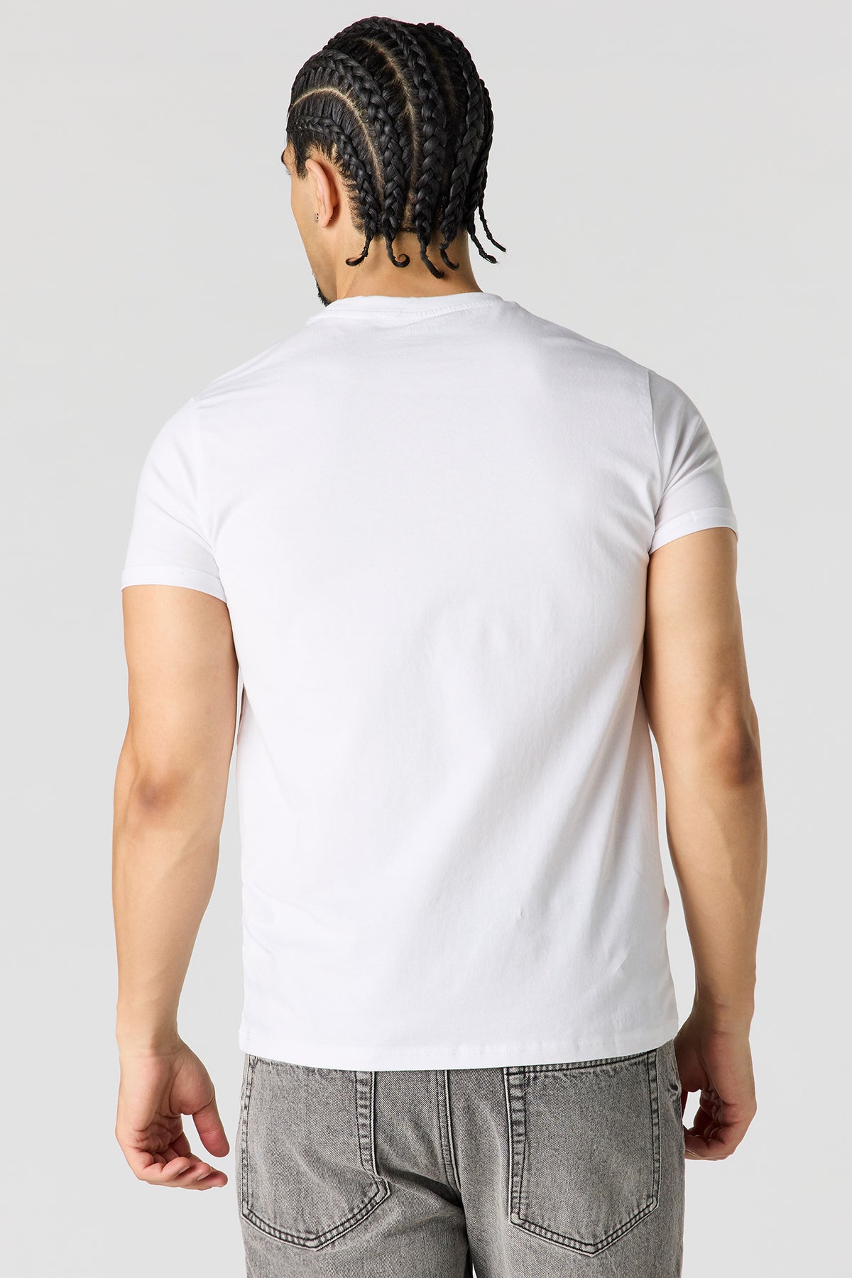 Alt View 2. Slim Crewneck T-Shirt - White