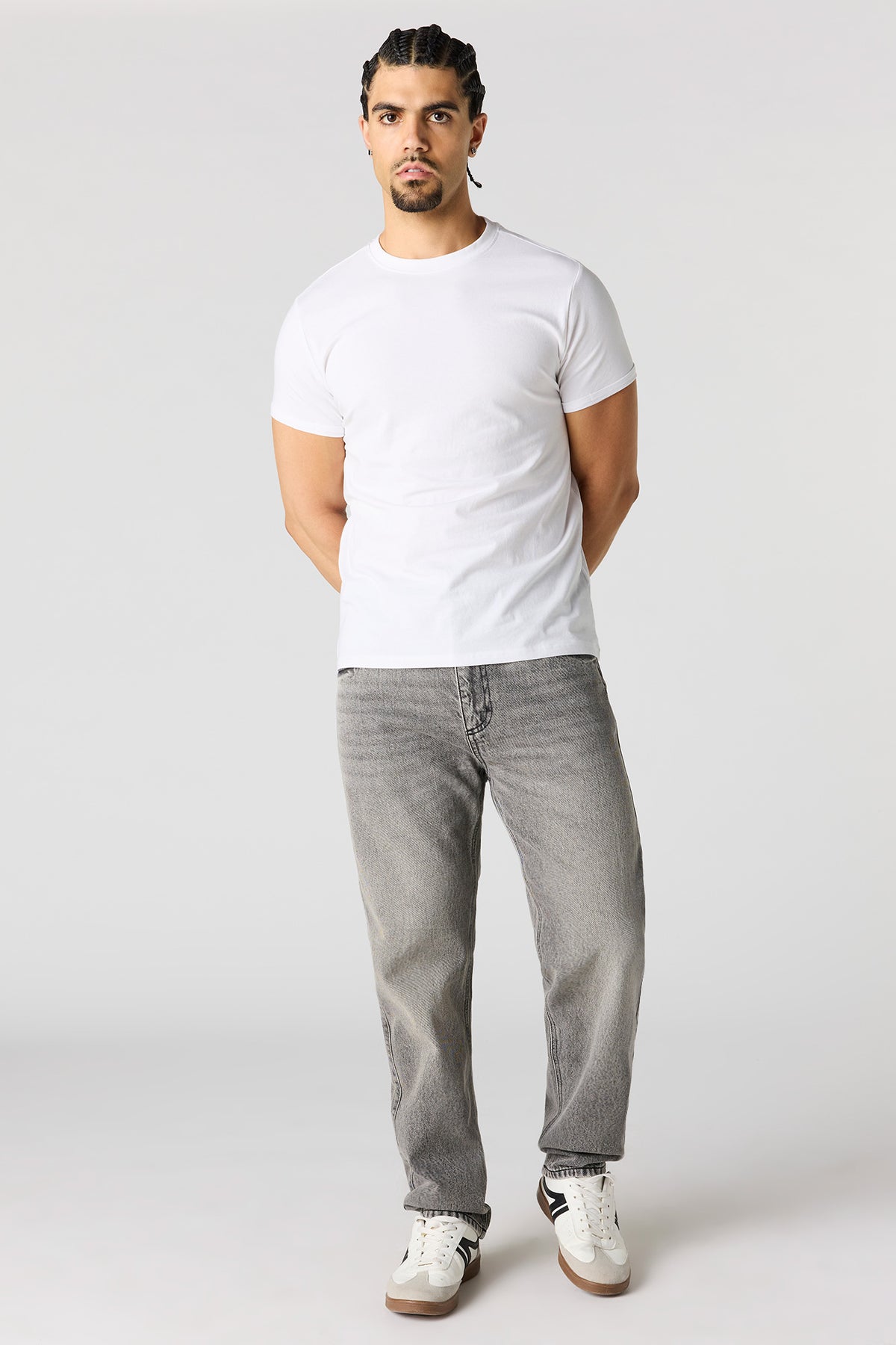 Alt View 3. Slim Crewneck T-Shirt - White