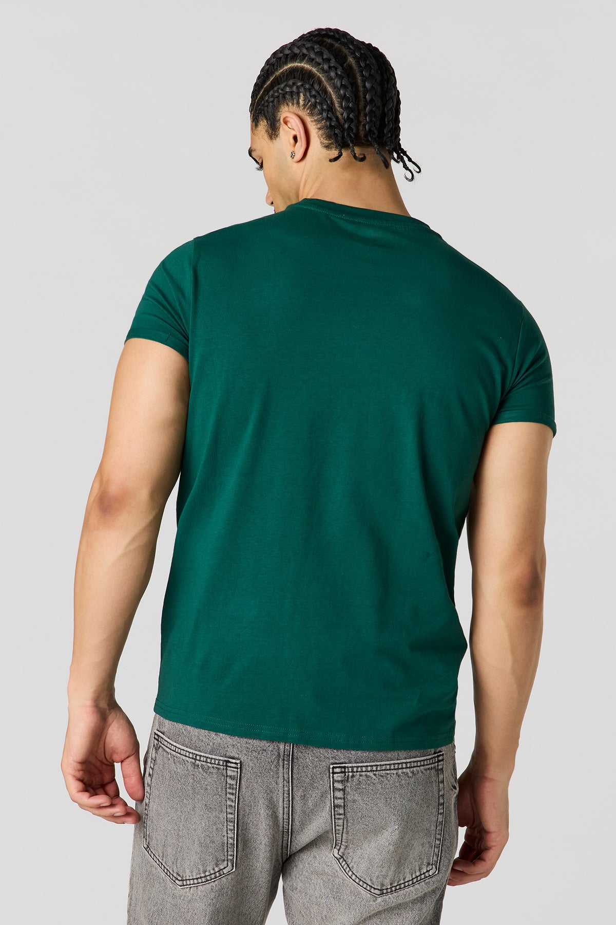 Alt View 2. Slim Crewneck T-Shirt - Green