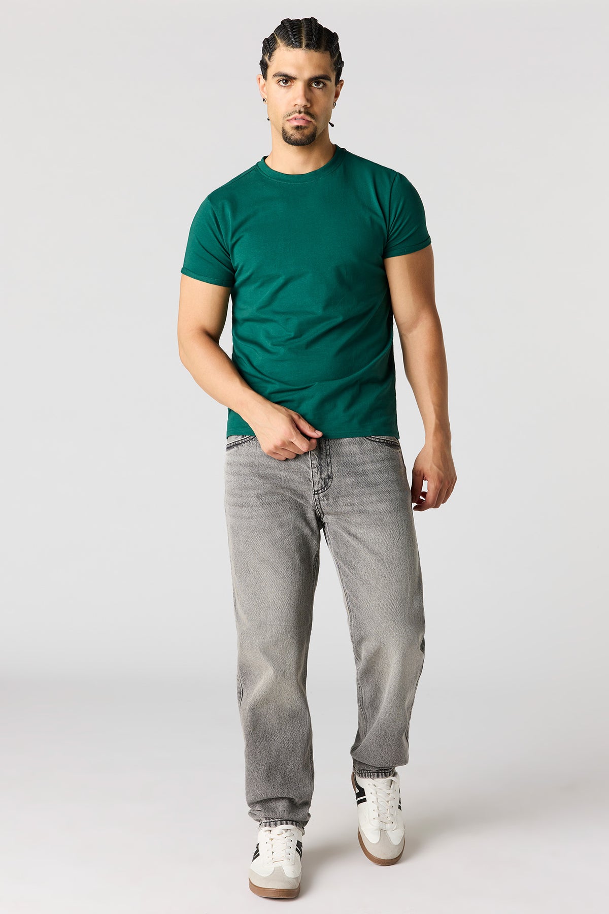 Alt View 3. Slim Crewneck T-Shirt - Green